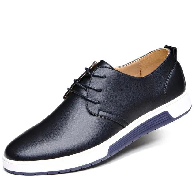 Angelo Ricci™ Casual Leather Comfortable Flat Shoes