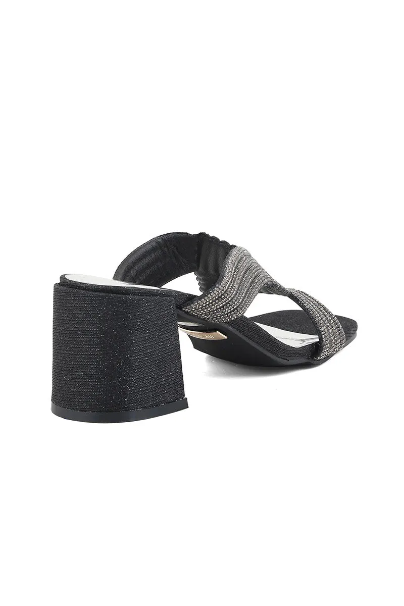 Party Wear Slip On I29253-Black